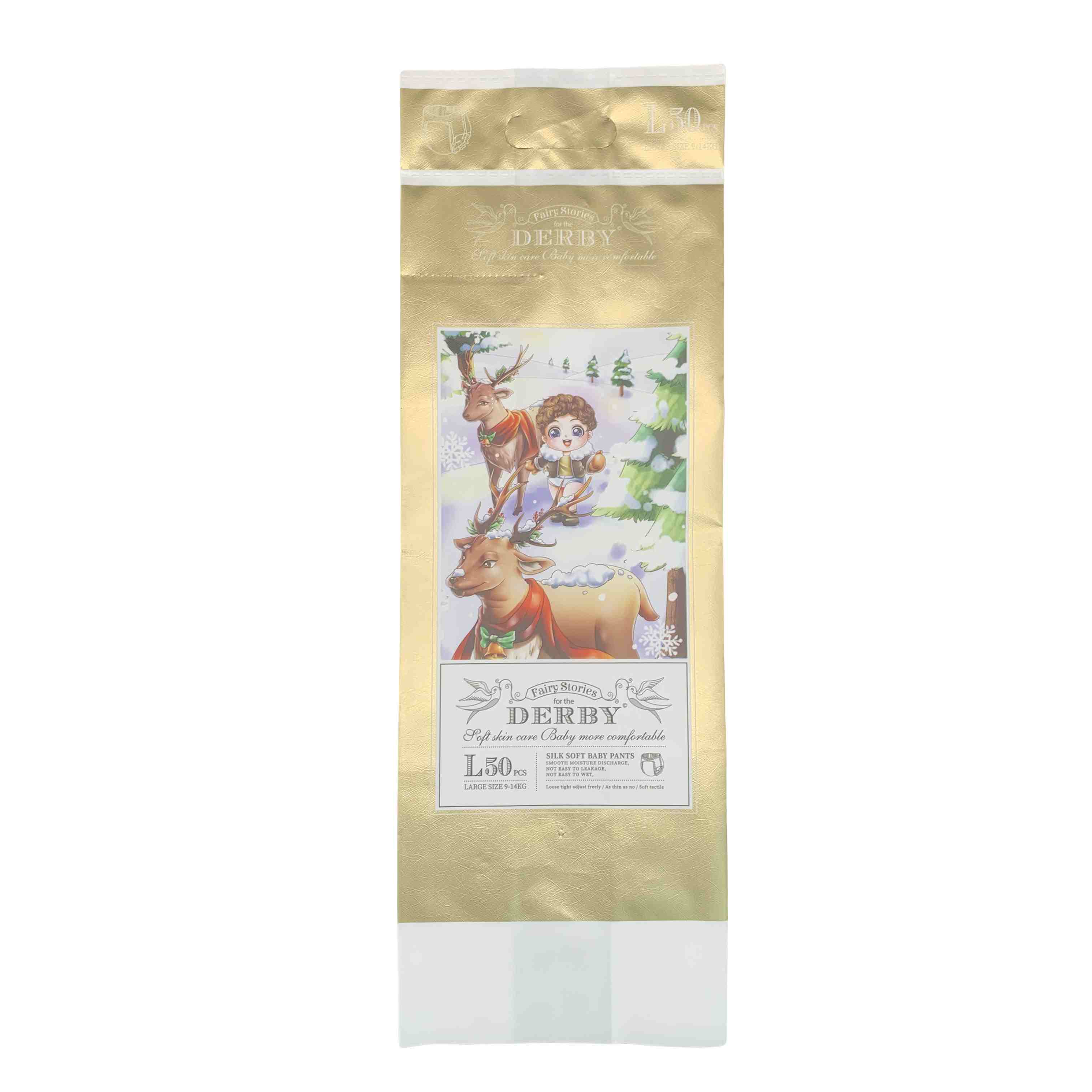Texture printed baby diapers, Chinese-style bag, plastic packaging